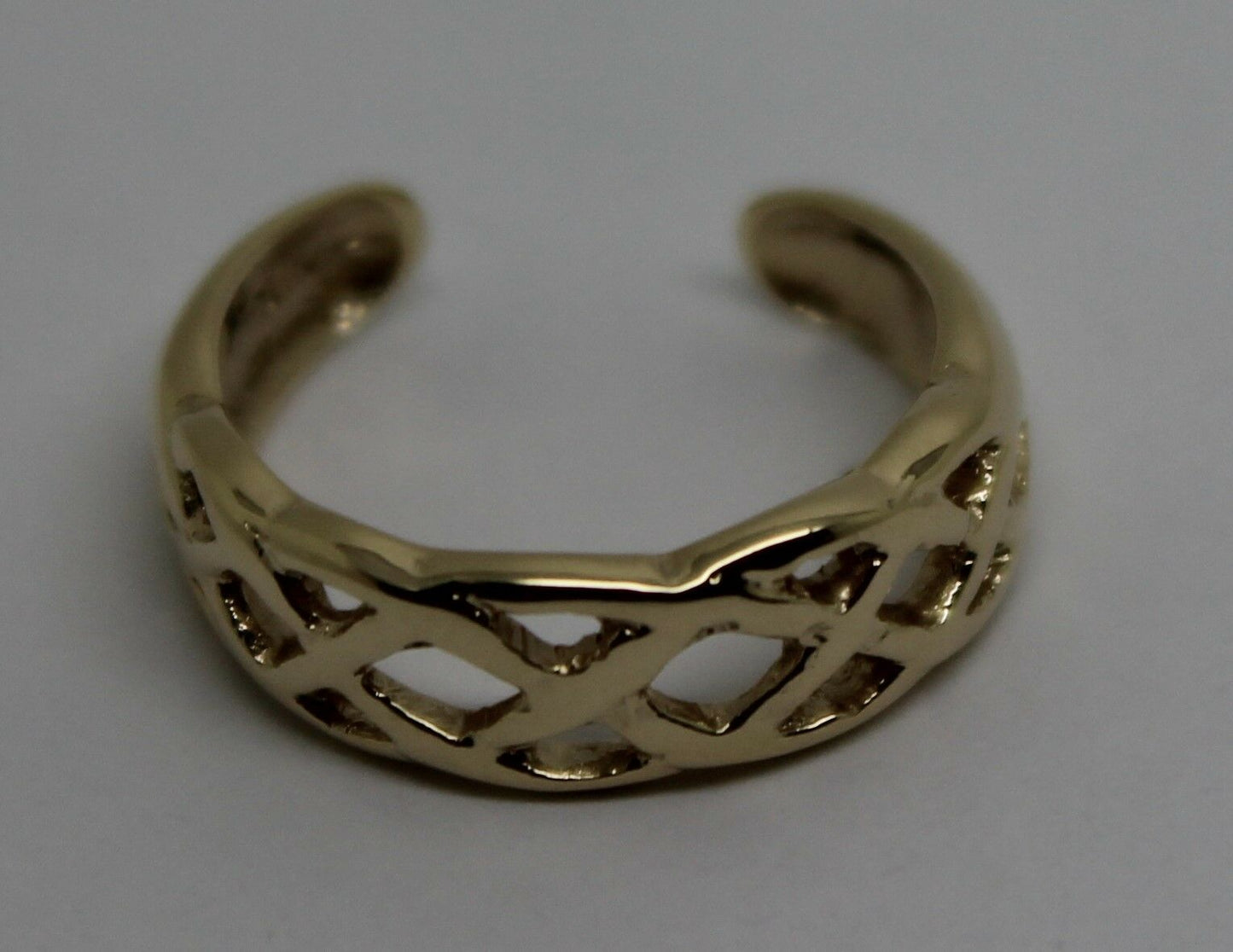 Kaedesigns New Genuine  Solid 9ct 9kt Yellow, Rose or White Gold Celtic Weave Toe Ring 432