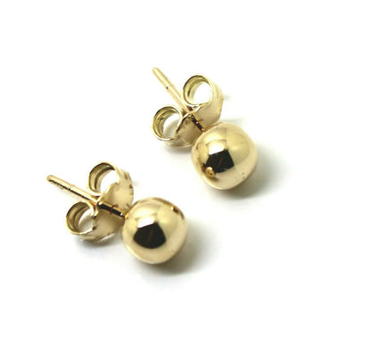 New Genuine 18ct Yellow, Rose or White Gold 6mm Stud Ball Earring