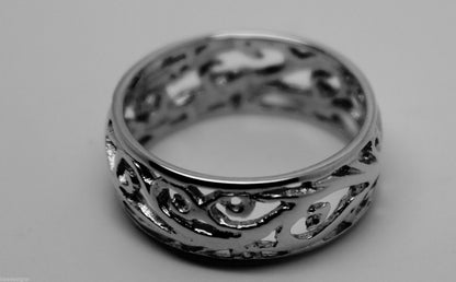 Kaedesigns Genuine Wide Sterling Silver 925 Filigree Vine Ring 235