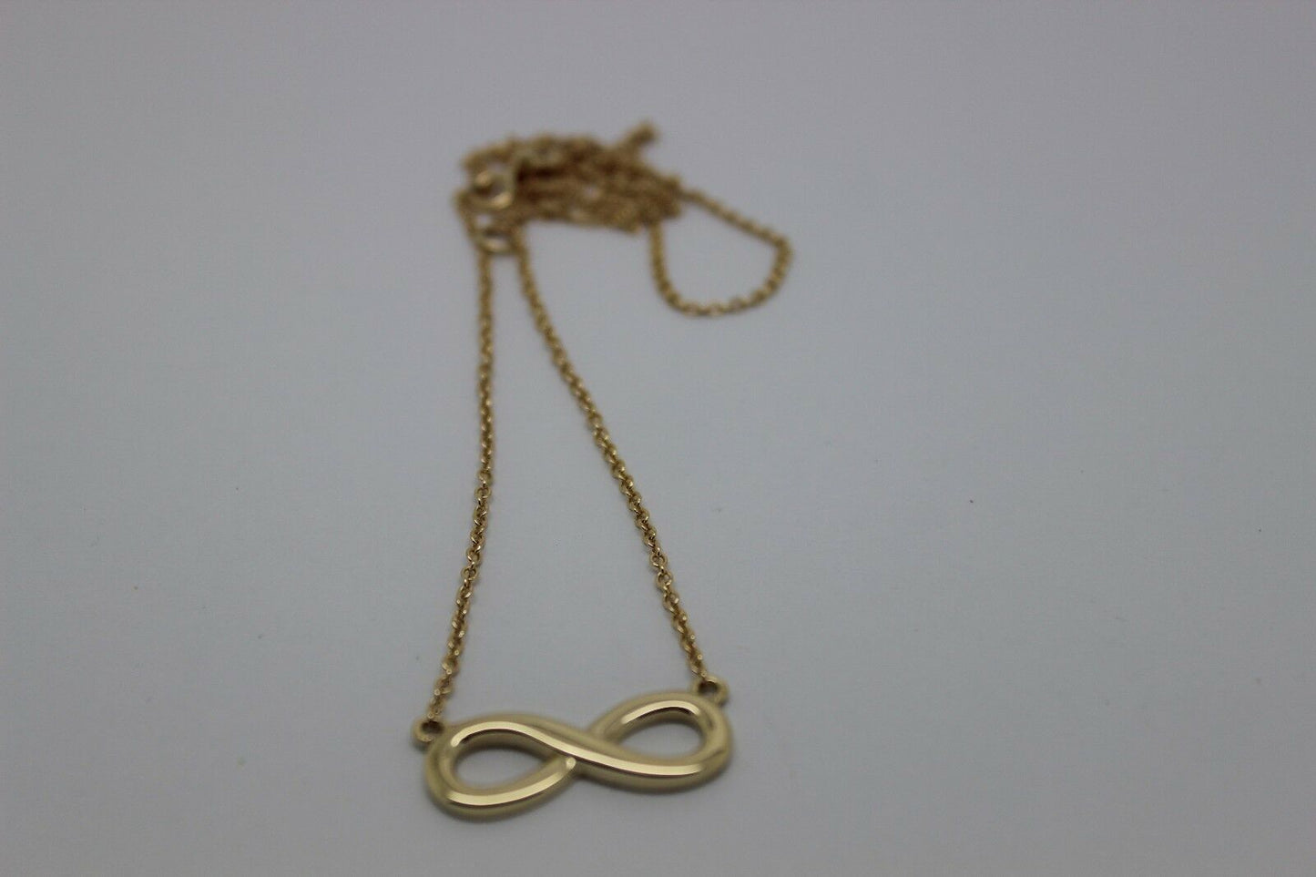 Kaedesigns, New 9ct 375 Solid Yellow Gold Infinity Long 56cm Belcher Necklace