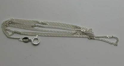 Genuine 925 Sterling Silver Kerb Curb Link Chain Necklace 55cm