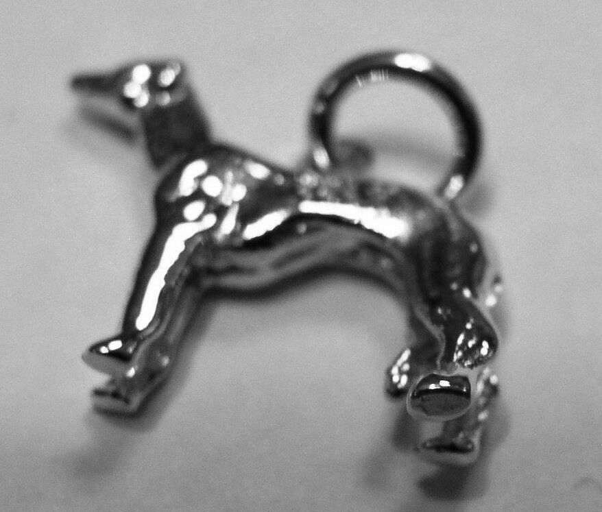 Kaedesigns 3D Genuine Sterling Silver 925 Greyhound Dog Charm / Pendant