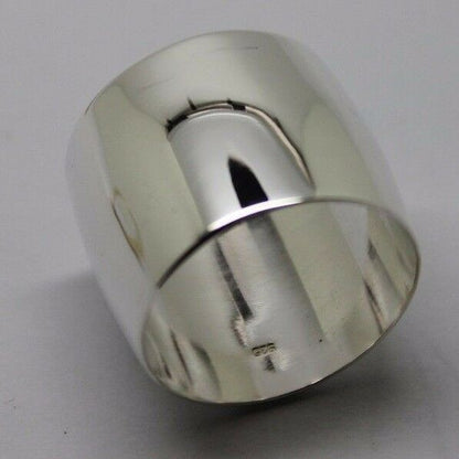 Genuine Size P1/2 Sterling Silver Solid 16mm Extra Wide Band Ring