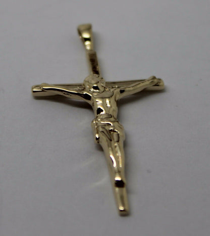 Genuine 9ct Yellow or Rose or White Gold or Sterling Silver Crucifix Cross pendant