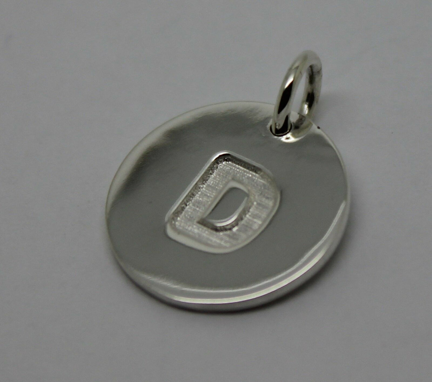 Kaedesigns, Genuine Solid Sterling Silver Initial Pendant - All Letter Available