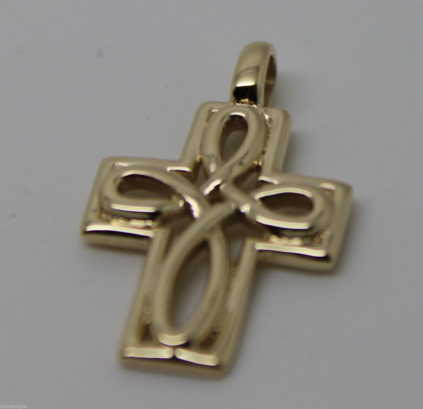 Kaedesigns, Genuine New 9ct 9k Yellow, Rose or White Gold 375 Celtic Cross Pendant