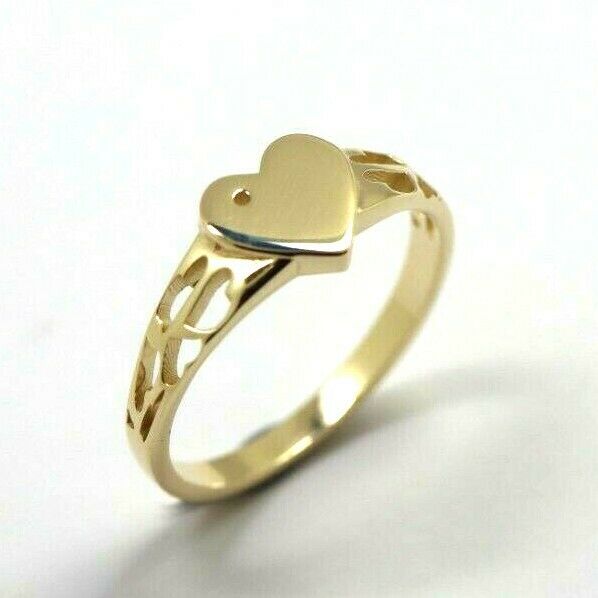 Size N Genuine 9ct Yellow Gold Birthstone Signet Ring (Choose your Birthstone)