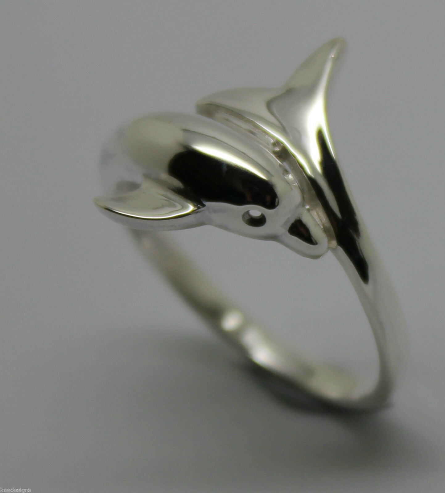 Genuine New 9ct Yellow or Rose or White Gold or Sterling Silver Dolphin Ring