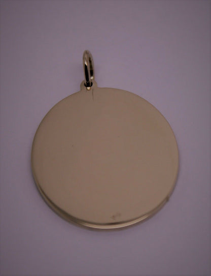 Solid Genuine 9ct 9k Yellow, Rose or White Gold Oval Shield Pendant Engraved With Your Initials