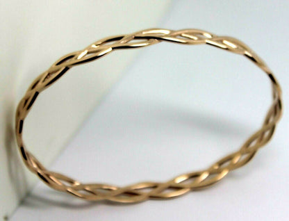 Kaedesigns New Genuine 9ct Yellow, Rose or White Gold Celtic Knot Oval Bangle 7.1cm X 6cm