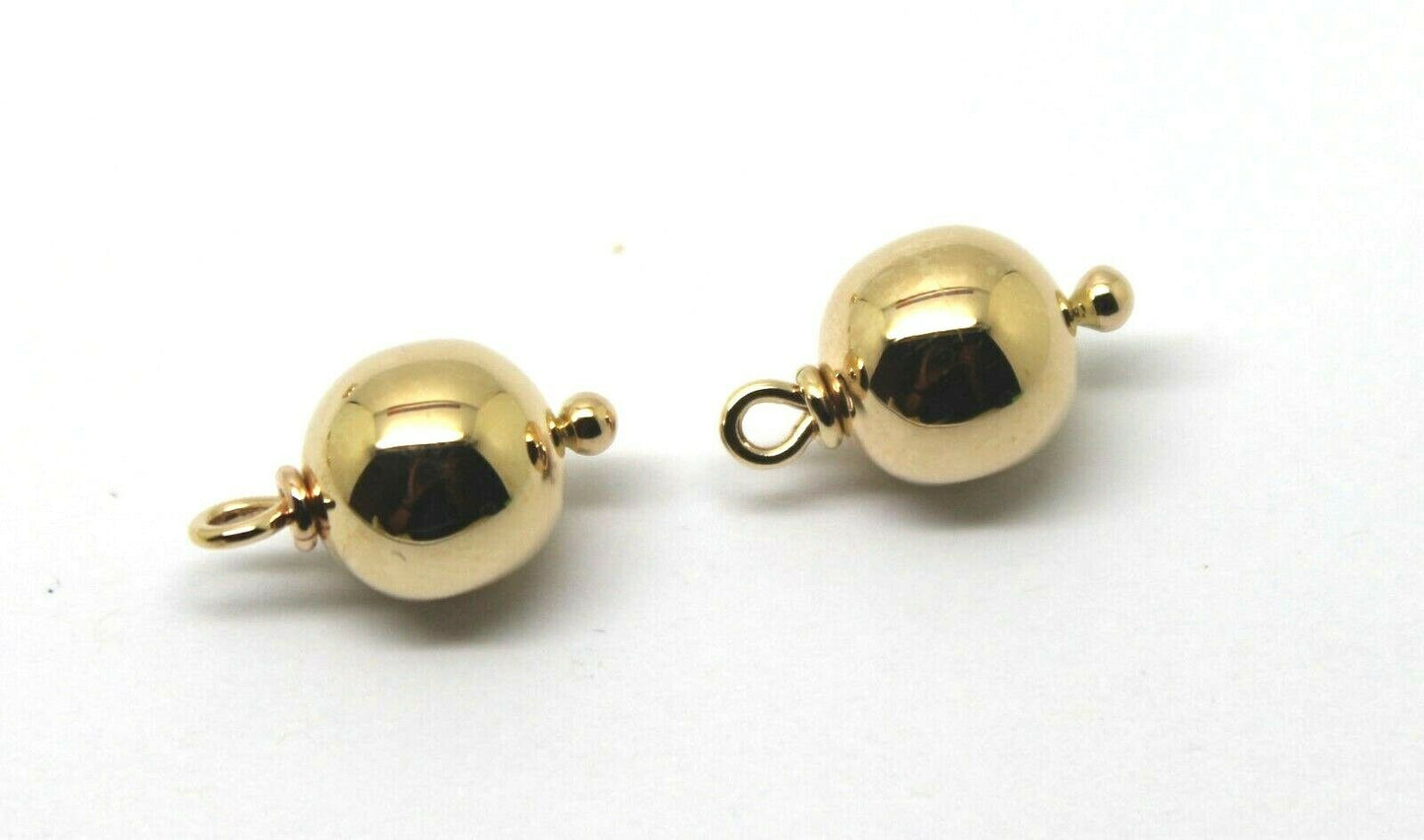 Genuine 9ct Yellow, Rose or White Gold 10m Ball Plain Balls For Charm Earrings