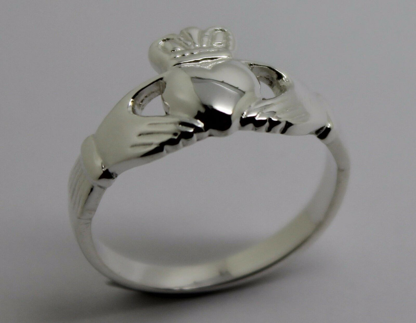 Size M Genuine Sterling Silver Irish Claddagh Ring