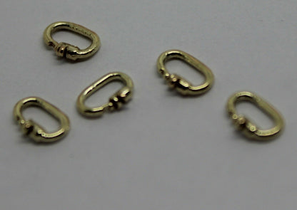 Kaedesigns, 9ct Yellow Gold 375 Or Sterling Silver 925 Link Lock Locks 5 Units