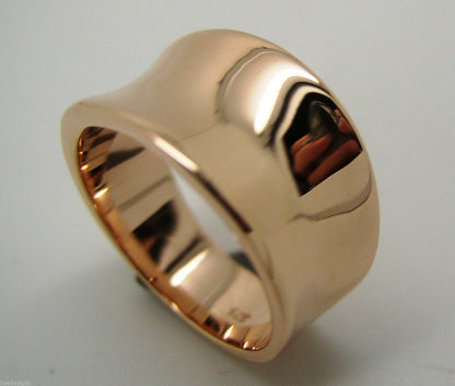 Kaedesigns, New Genuine Full Solid 9ct 9kt Yellow, Rose or White Gold Concave Dome Ring 250