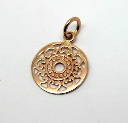 Kaedesigns Genuine New Genuine 9ct Yellow, Rose or White Gold Circle Filigree Pendant