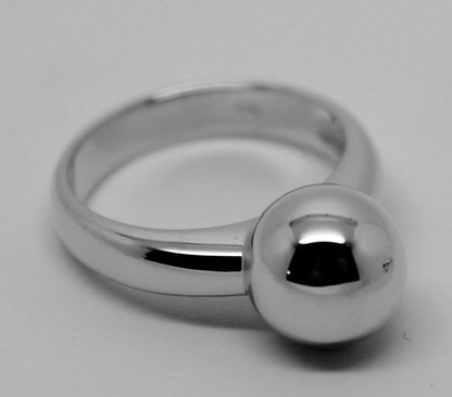 Size M Kaedesigns New  Solid Genuine Sterling Silver 925 10mm Full Ball Ring