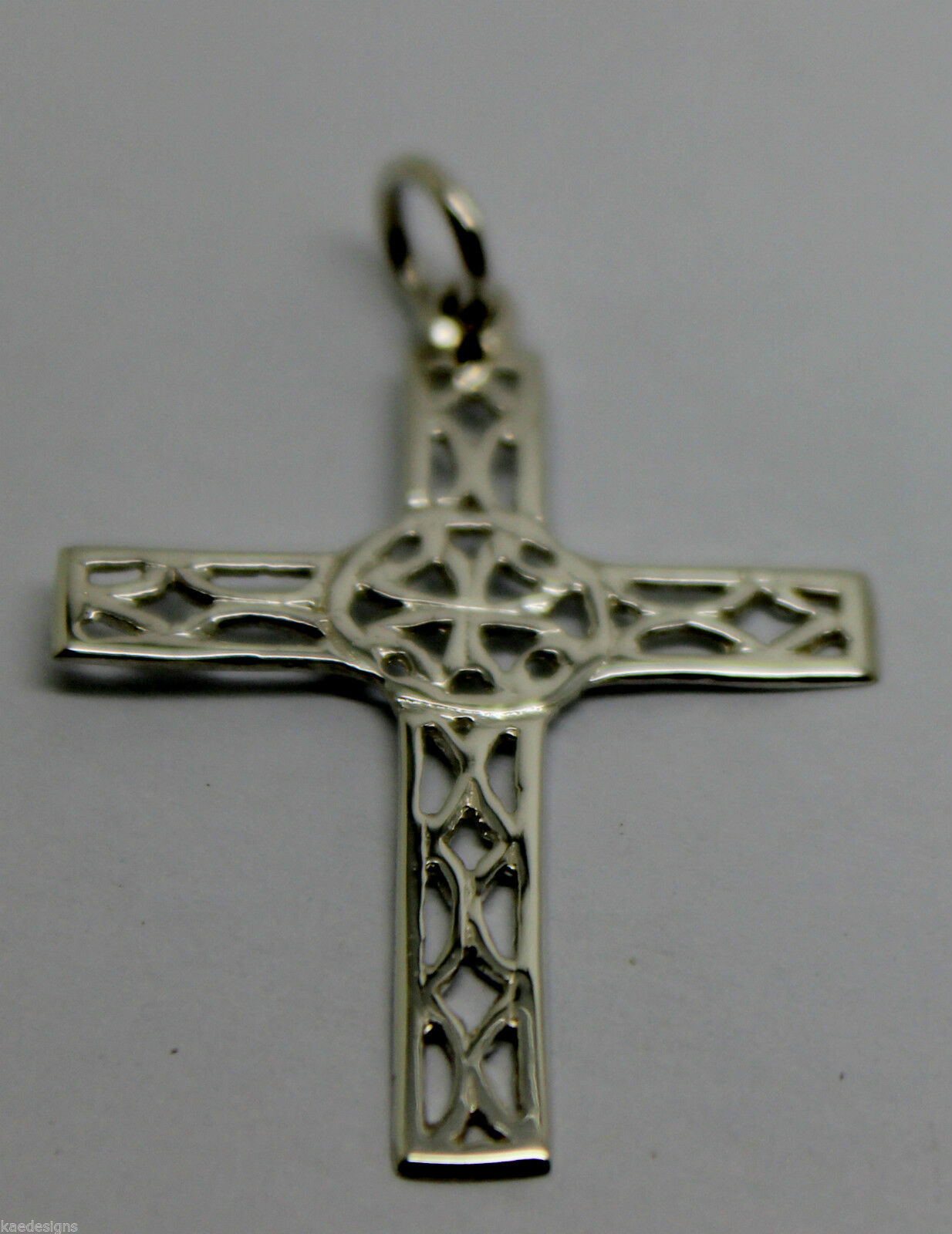 Kaedesigns Genuine Sterling Silver 925 Delicate Filigree Celtic Cross Pendant