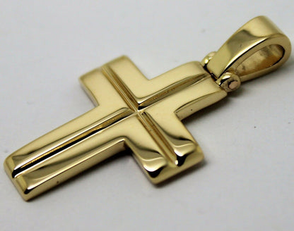 Kaedesigns, Large Heavy 9ct Yellow Or Rose Or White Gold Solid Cross Pendant