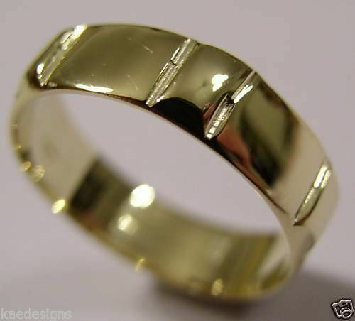 Kaedesigns, New Genuine Solid 9ct White Or Rose Or Yellow Gold Wedding Band Ring