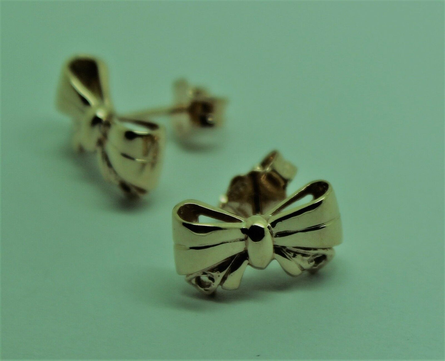 Genuine 9ct Yellow Gold Butterfly Stud Earrings Set With Gemstone Of Your Choice