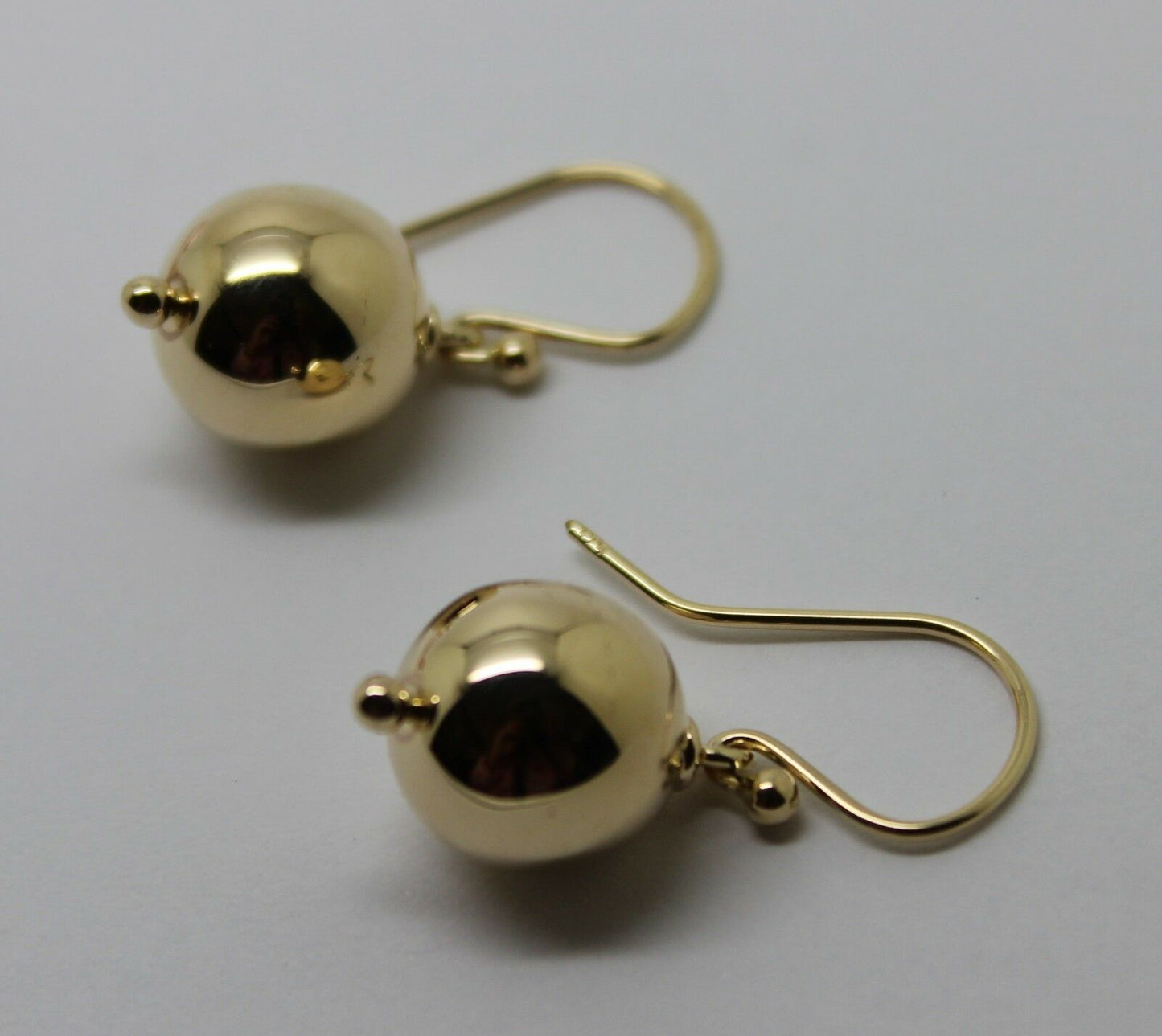 Kaedesigns 9ct Yellow Or White Or Rose Gold 12mm Hook Euro Ball Drop Earrings