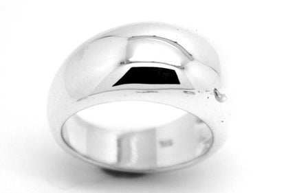 Size M New Genuine Sterling Silver 10mm Dome Ring