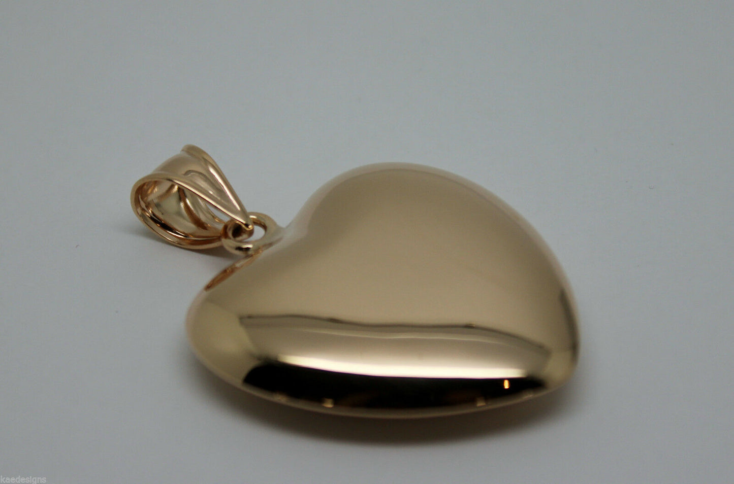 Kaedesigns, Huge Genuine 9ct 9kt Extra Large Bubble Yellow, Rose or White Gold Heart Pendant