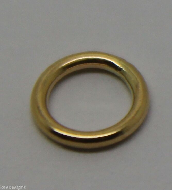 9ct or 18ct Yellow/White/Rose Gold SOLDERED JUMP RING MANY SIZE 2pk/5pk