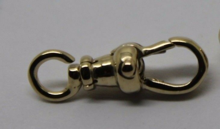 Genuine 9ct Yellow or Rose Gold Albert Swivel Clasp 15mm Size