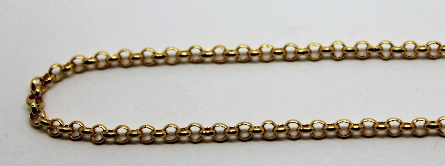 Genuine 9ct 9k Solid Yellow or Rose Gold 25cm Round Belcher Anklet