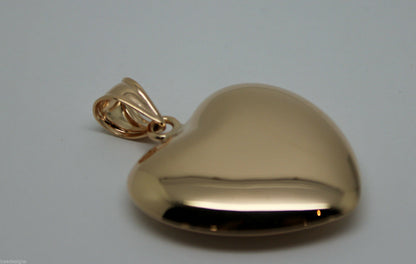 Kaedesigns, Huge Genuine 9ct 9kt Extra Large Bubble Yellow, Rose or White Gold Heart Pendant