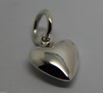 Kaedesigns Genuine 925 Small Solid Sterling Silver Bubble Heart Charm or Pendant