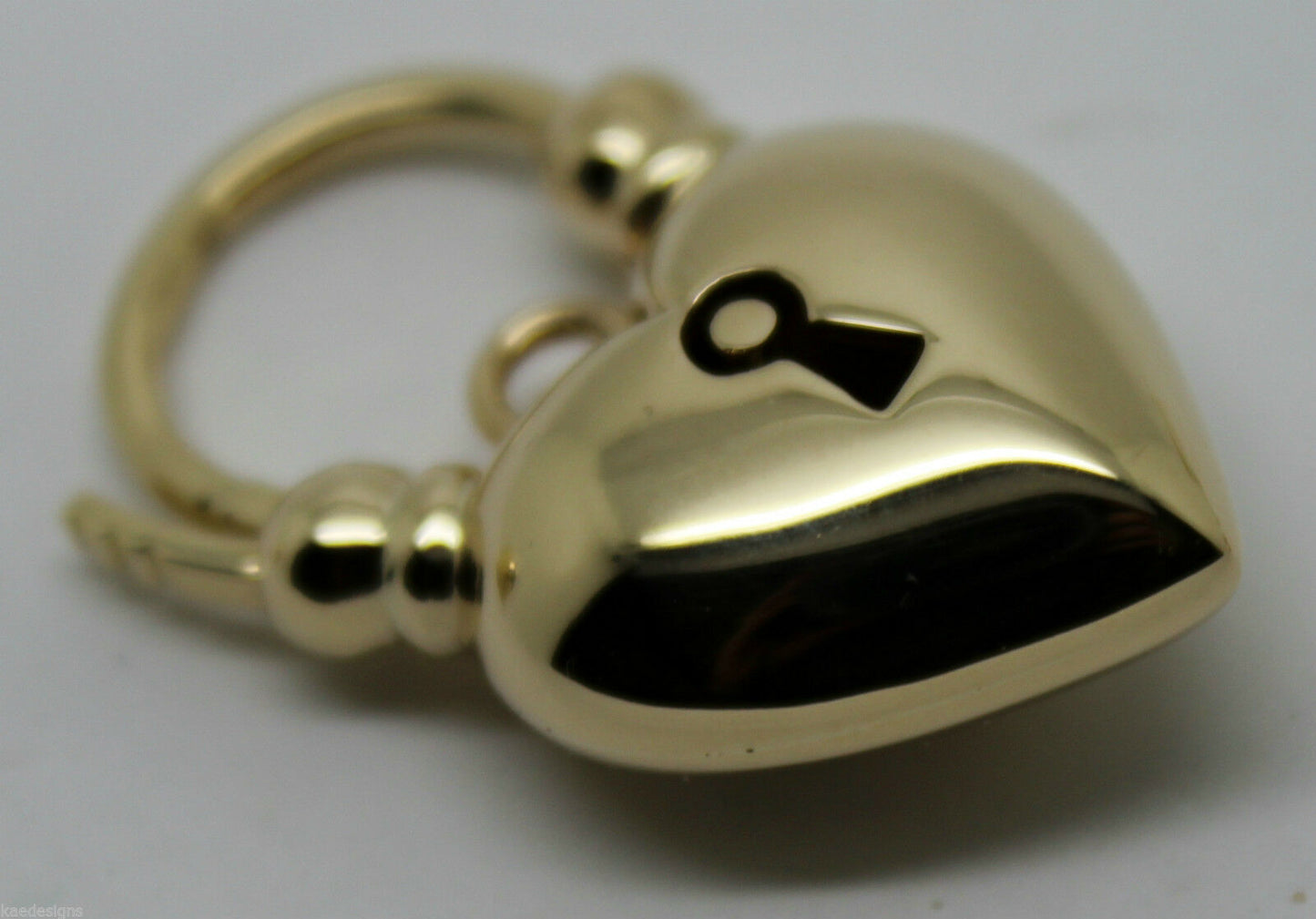 Kaedesigns New 9ct Yellow Gold or White Gold or Rose Gold Heart Locket Padlock