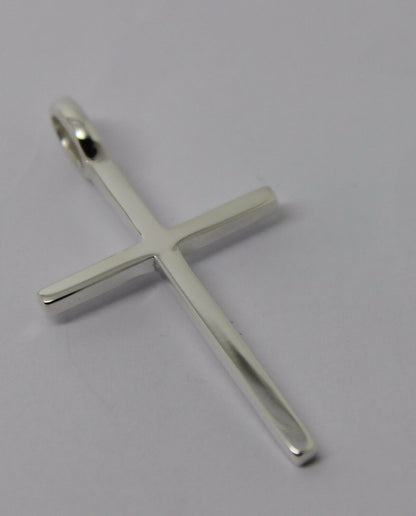 Kaedesigns, Genuine Solid New Sterling Silver Thin Medium Plain Cross Pendant