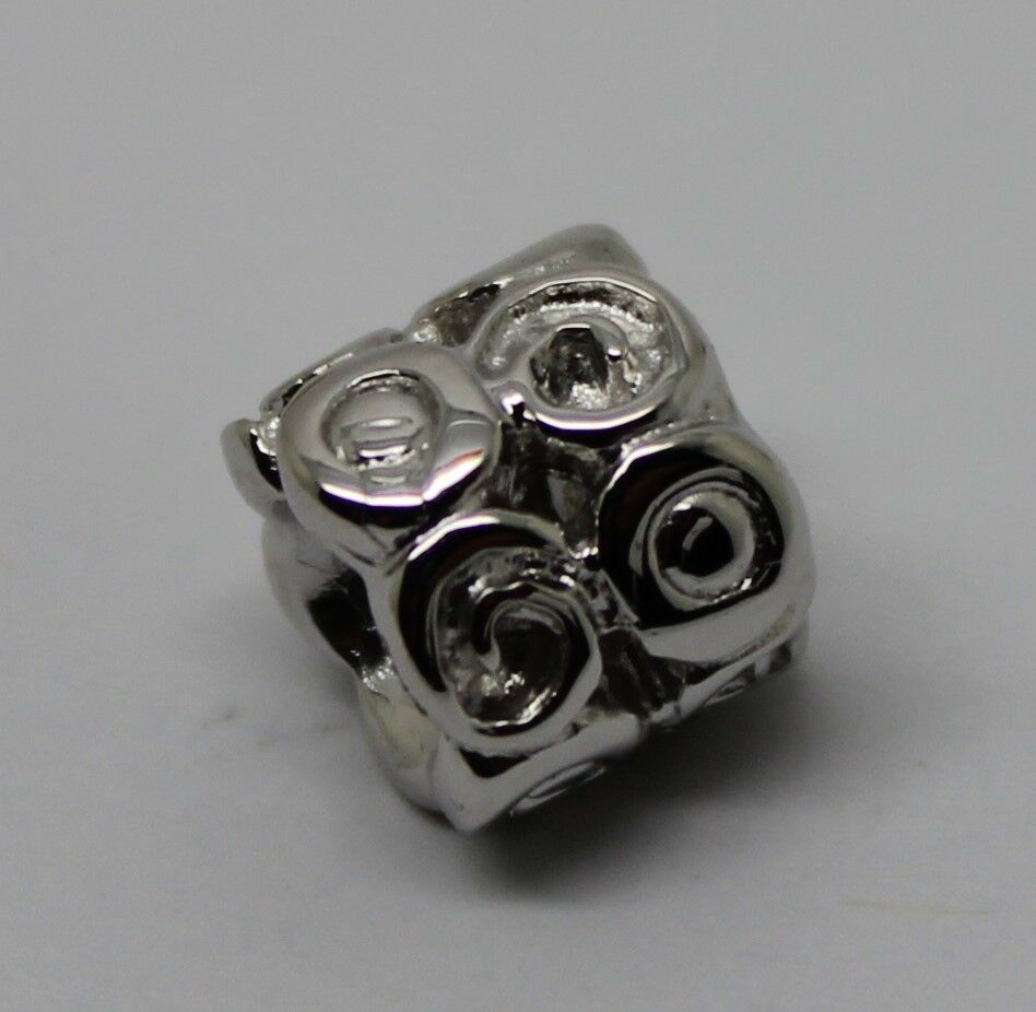 Kaedesigns, Genuine 9ct Yellow Or Rose Or White Gold Swirl Bead Charm