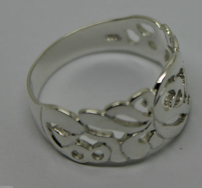 Kaedesigns, New Sterling Silver 925 Wide Flower Filigree Ring 278