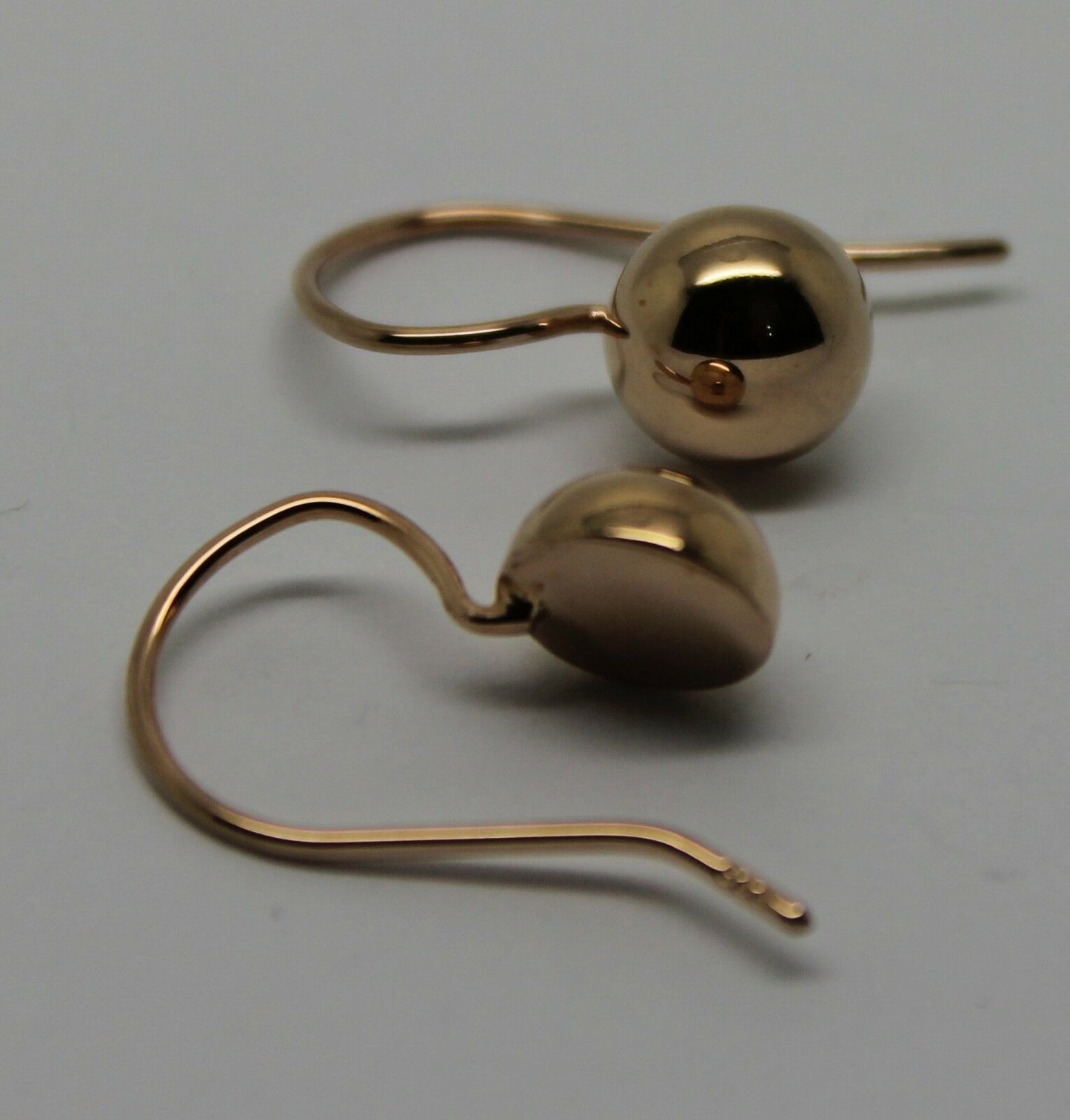 Kaedesigns New 9ct 9k Solid Yellow, Rose or White Gold 8mm Half Plain Ball Earrings