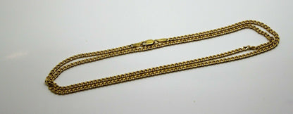 Genuine 9ct Yellow Gold Kerb Curb Chain Necklace 55cm