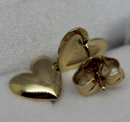 Kaedesigns New 9ct 9Kt Solid Yellow, Rose or White Gold Stud Small Heart Earrings