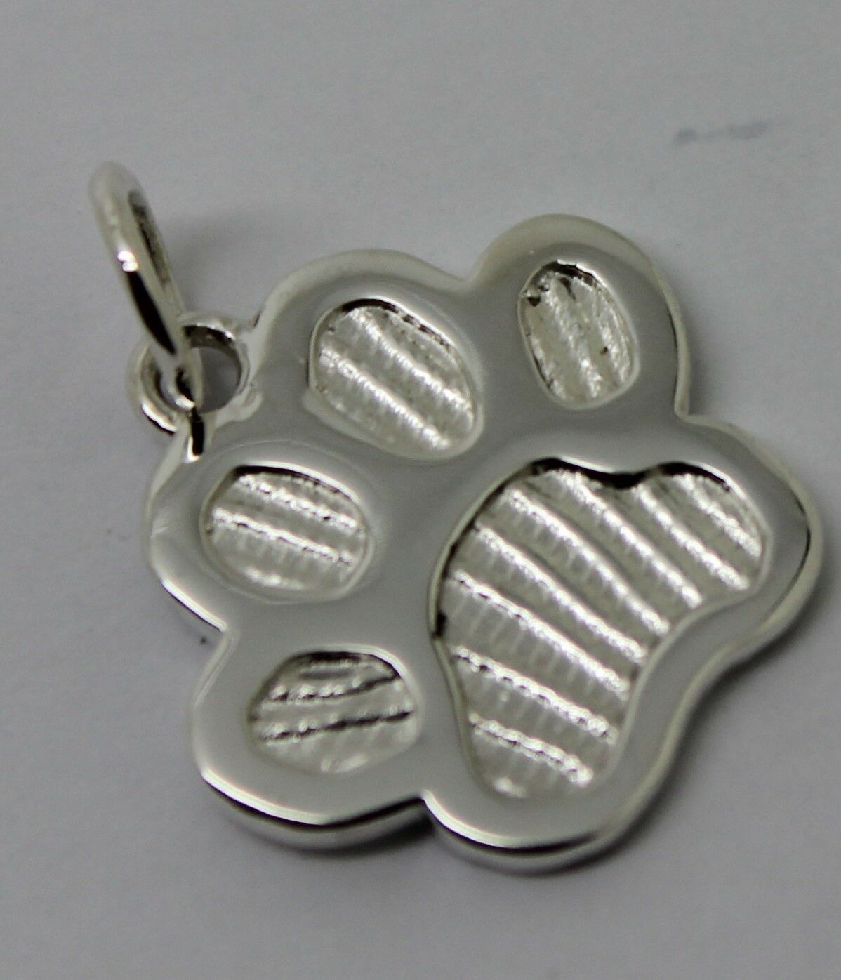 Large Sterling Silver 925 Dog Animal Paw Print Pendant