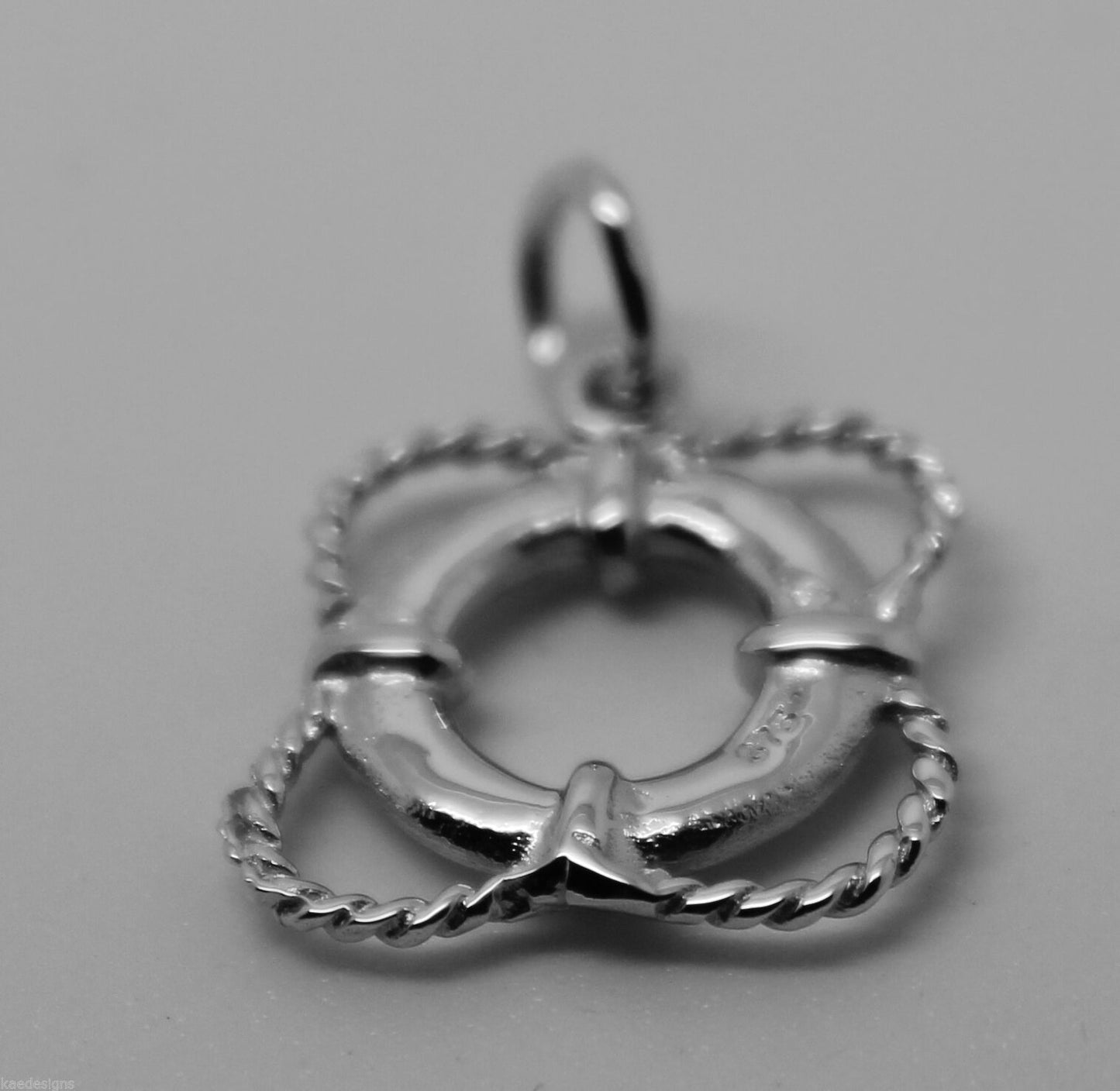 Genuine Sterling Silver 925 Life Ring Nautical Pendant