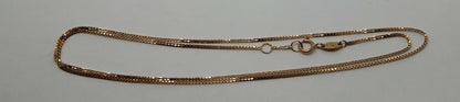 Genuine 750 18k 18ct Rose Gold Kerb Curb Chain 44cm 2.1g