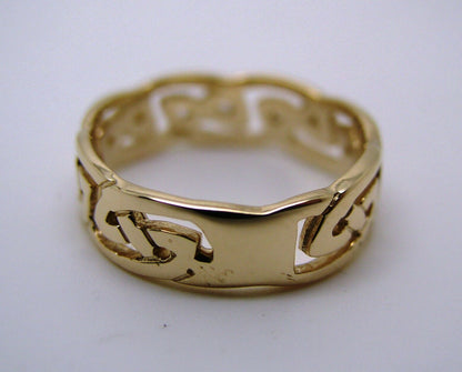 Kaedesigns, New Genuine Size N 9ct 9kt Full Solid Yellow, Rose or White Gold Celtic Weave Ring 274