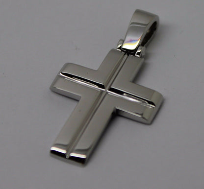 Kaedesigns Large Heavy 18ct 18k Yellow Or Rose Or White Gold Solid Cross Pendant