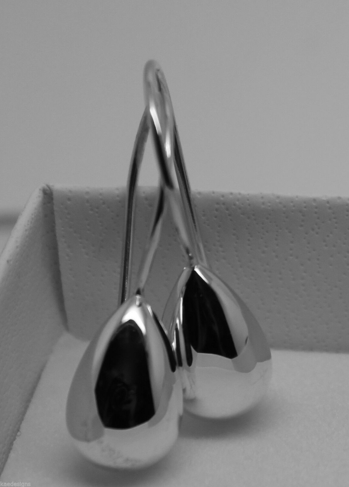 Genuine 925 Sterling Silver Teardrop Tear Drop Hook Earrings