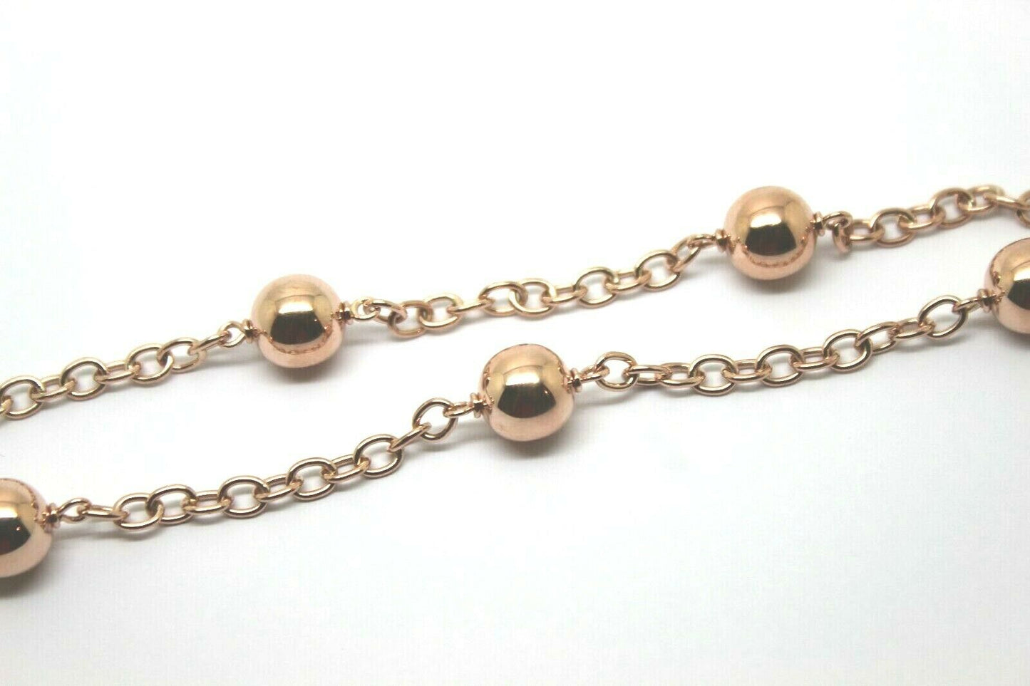 Kaedesigns 9ct 375 Solid Yellow, Rose or White Gold Ball chain 55cm Kerb Curb link Necklace Chain