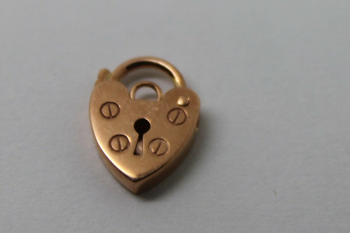 Kaedesigns New Small 12mm 9ct 9k Rose Gold Screw Heart Pendant Padlock