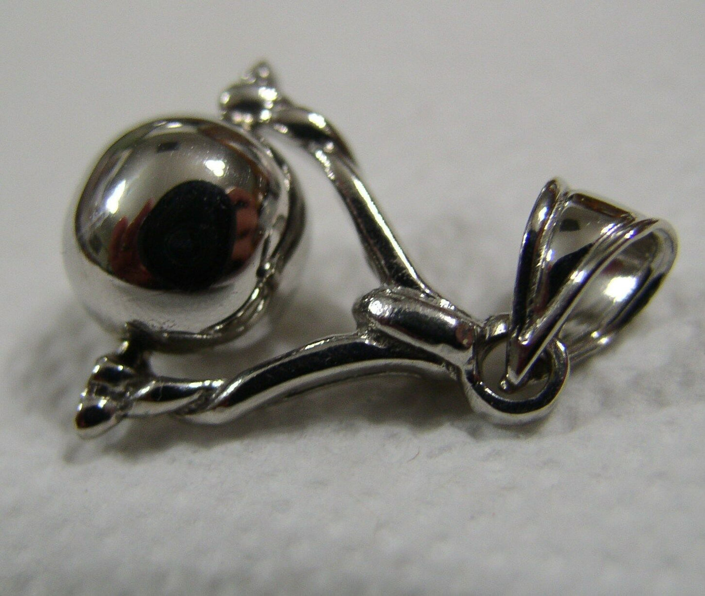 Genuine New Genuine Sterling Silver 8mm Ball Spinner Pendant