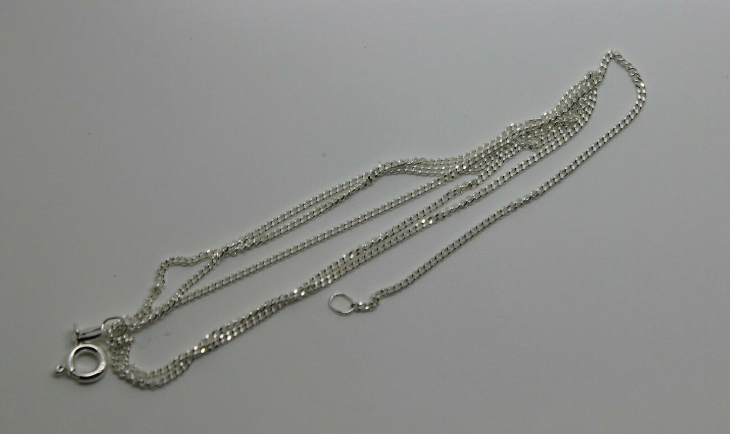 Genuine 925 Sterling Silver Kerb Curb Link Chain Necklace 55cm