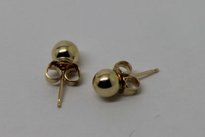 Kaedesigns New 14ct Yellow Gold 5mm Stud Ball Earrings